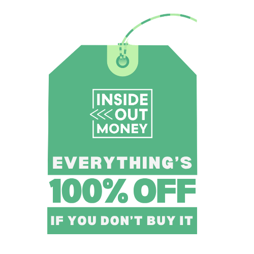 Everything 100% off if you don't buy it sticker