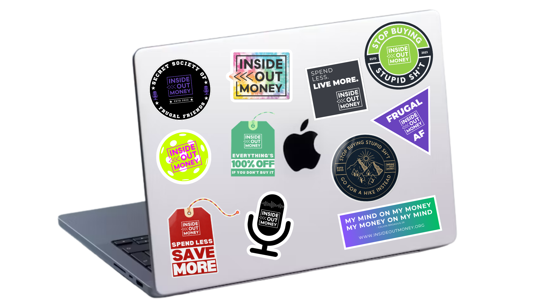 Laptop with Inside Out Money Stickers